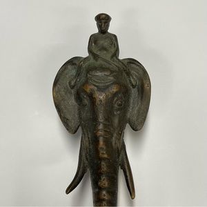 Vintage Bronze Elephant Door Knocker 1950’s